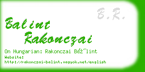 balint rakonczai business card